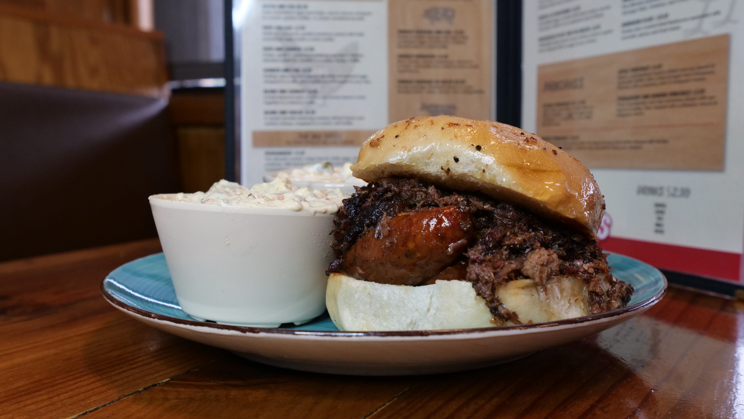 Chopped Brisket & Sausage Sandwich